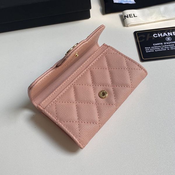 Very popular all over the world? Chanel replica mini wallet caviar light gold hardware shj08153
