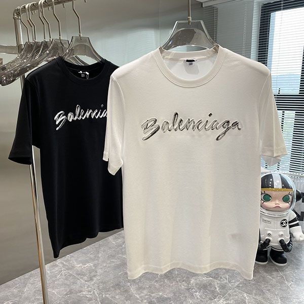 Cheap price! Balenciaga replica logo oversized T-shirt short sleeve 2 colors bay30051 Cheap price! Balenciaga replica logo oversized T-shirt short sleeve 2 colors bay30051