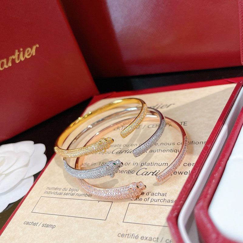 New sale Panthere de Cartier bracelet replica 3 colors kab60024