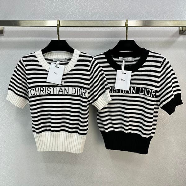 Express delivery Dior IVIERA short sleeve sweater replica 2 colors deq33813