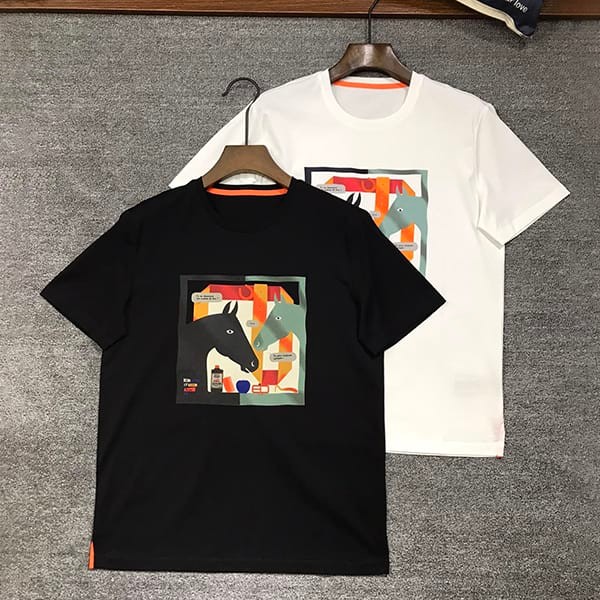 Free shipping Hermes Etrier en Fragment T-shirt n grade 2 colors erq63641