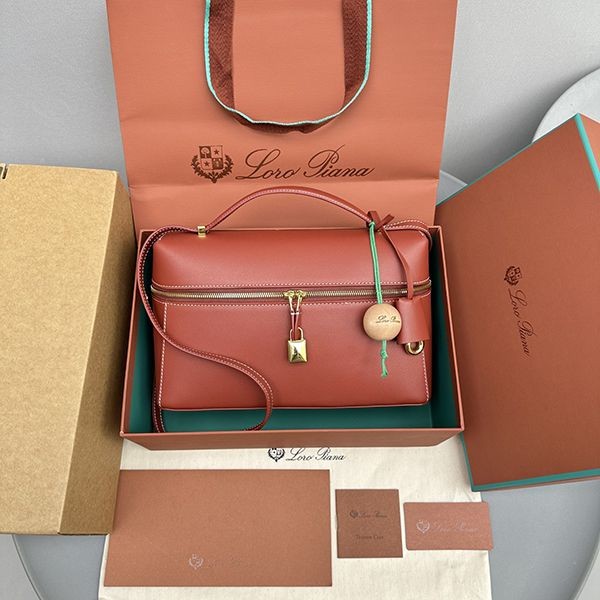 Very popular: Loro Piana Extra Calf Leather Faux Leather Shoulder Bag L27 ror89416