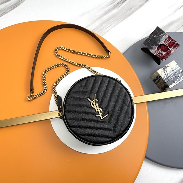 [Popular item] Saint Laurent VINYLE copy mini bag round 610436