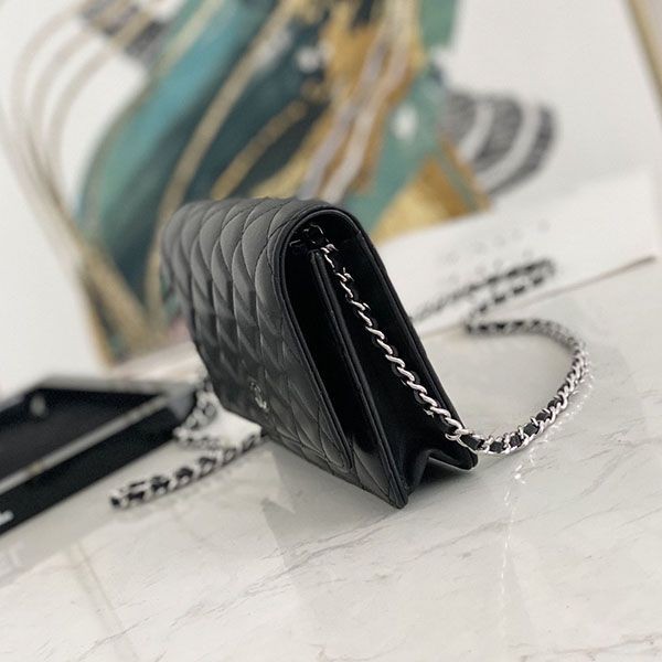 Easy to use Chanel CC logo chain wallet copy shn63239