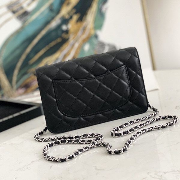 Easy to use Chanel CC logo chain wallet copy shn63239