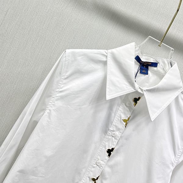 Hard to findLouis Vuitton parody monogram accent shirt 1AC20G