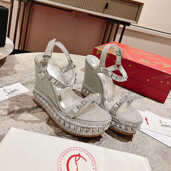Christian Louboutin Wedge Sandals Replica PYRACLOU Shoes Ruz69498