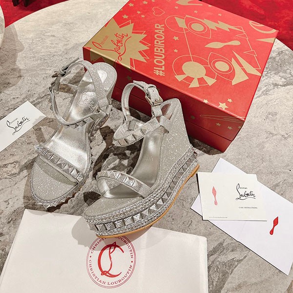 Christian Louboutin Wedge Sandals Replica PYRACLOU Shoes Ruz69498