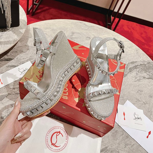Christian Louboutin Wedge Sandals Replica PYRACLOU Shoes Ruz69498