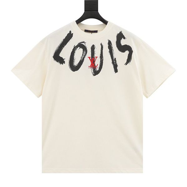 Louis Vuitton logo hand-drawn graffiti embroidered T-shirt vum35179 Louis Vuitton logo hand-drawn graffiti embroidered T-shirt vum35179