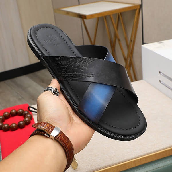 ☆Super popular☆ Berluti Sifnos Scritto leather sandals replica S5438