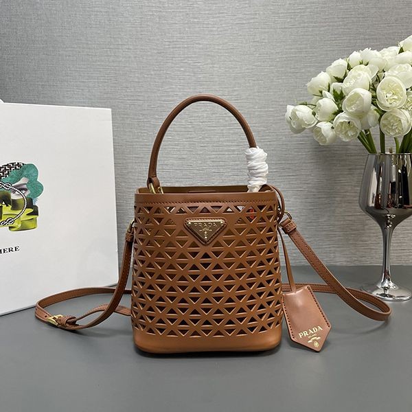 New [Prada] Panier Mini Bag Copy Cutout Motif 1BA217