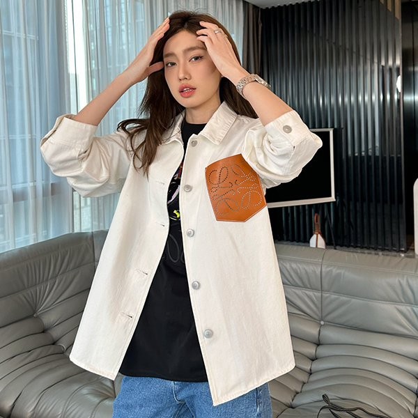 Hard to find Loewe workwear jacket copy cotton linen lor43318