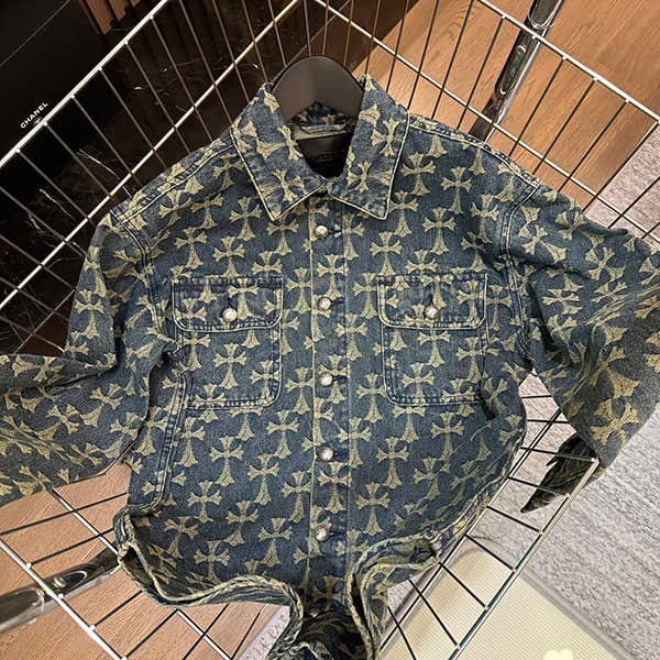 Chrome Hearts CH Cross Replica Denim Jacket Kux25047