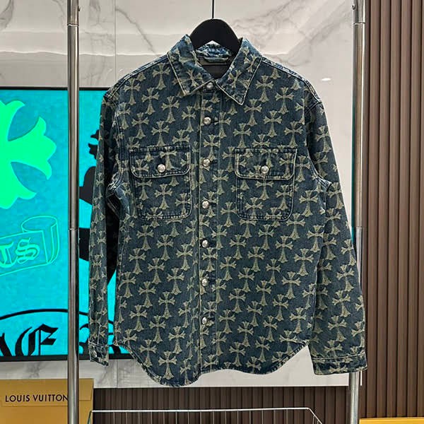 Chrome Hearts CH Cross Replica Denim Jacket Kux25047