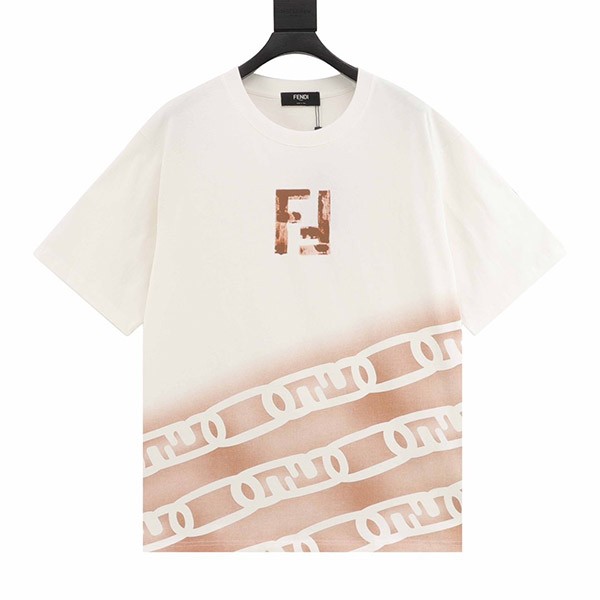 Fendi Diagonal FF Print Short Sleeve T-Shirt Replica fev01152 Fendi Diagonal FF Print Short Sleeve T-Shirt Replica fev01152