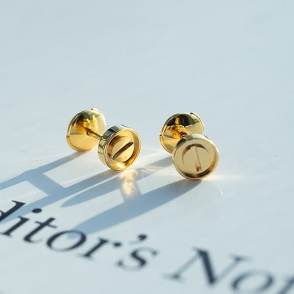★Safe shipping with tracking Cartier Replica Love Bis Motif Earrings 18K Gold kam06650