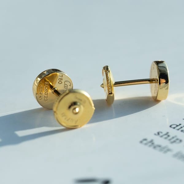 ★Safe shipping with tracking Cartier Replica Love Bis Motif Earrings 18K Gold kam06650