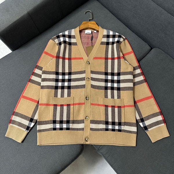 Cute Burberry copy checked wool cardigan in 3 colors Ban37393