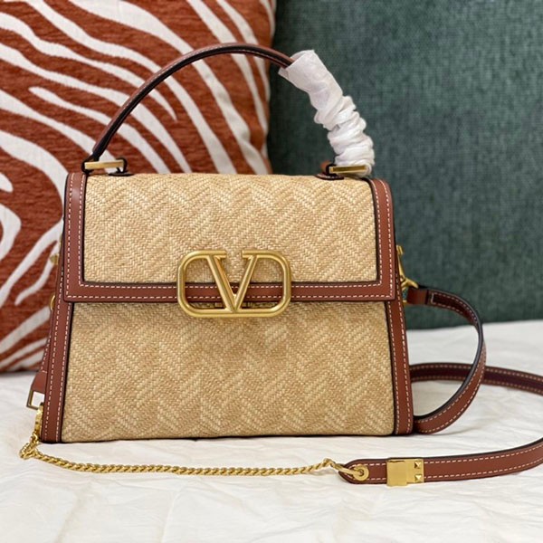 High Quality Valentino V Sling Replica Raffia Handbag Vus83465