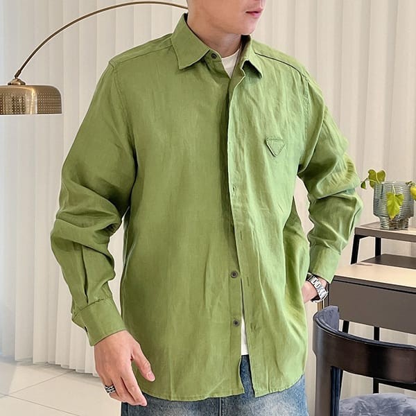 No.1 Popular Prada Replica Wool Blend Shirt puv53227
