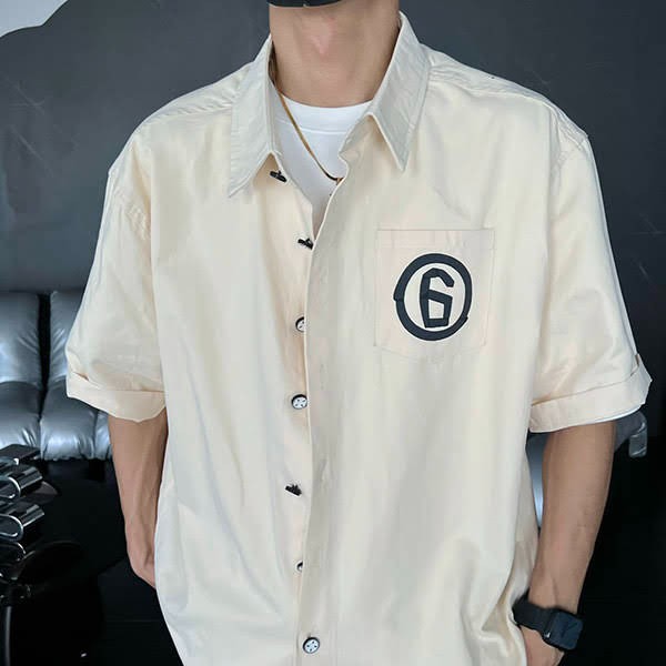 MM6 logo short sleeve shirt fake Mae65098