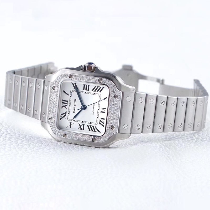 Rare Cartier Santos de Cartier MM Replica Stainless Steel kag73259 Rare Cartier Santos de Cartier MM Replica Stainless Steel kag73259