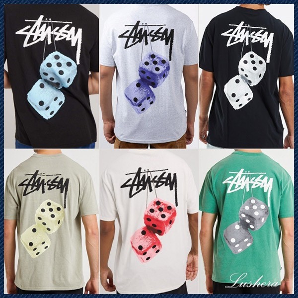 Stussy Dice T-shirt replica Fuzzy Dice Tee short sleeve logo T-shirt 8 colors suw50963