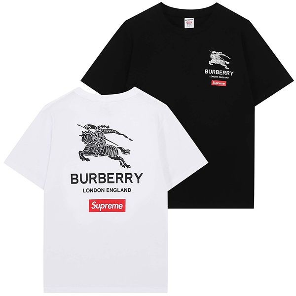 [Not available in Japan] Collaboration Supreme x Burberry Box Logo T-shirt Replica 2 colors Bad48161