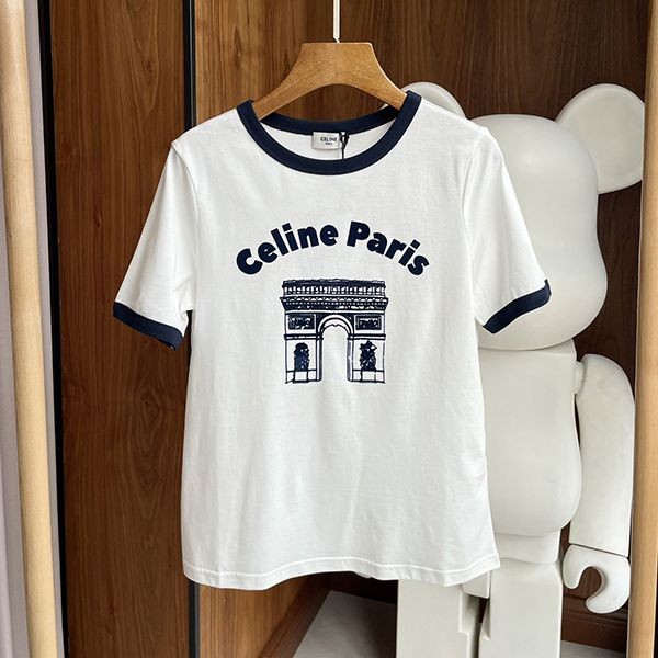 Extremely eye-catching! Celine short-sleeved T-shirt replica white Cey68535 Extremely eye-catching! Celine short-sleeved T-shirt replica white Cey68535