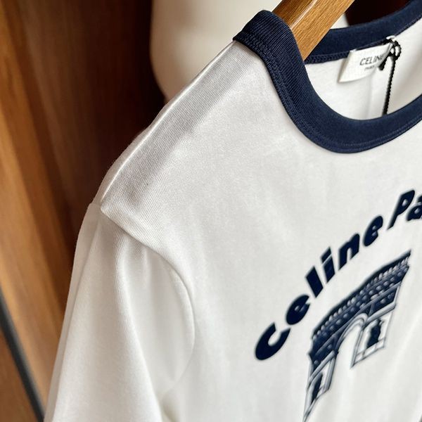 Extremely eye-catching! Celine short-sleeved T-shirt replica white Cey68535