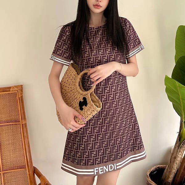 Recommended Fendi All-Over Logo T-Shirt Copy in 2 colors feq85988