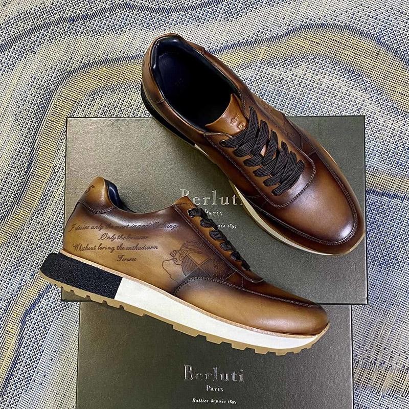 Berluti Replica Playtime Scritto Leather Sneakers [Tracking Included] bei11576