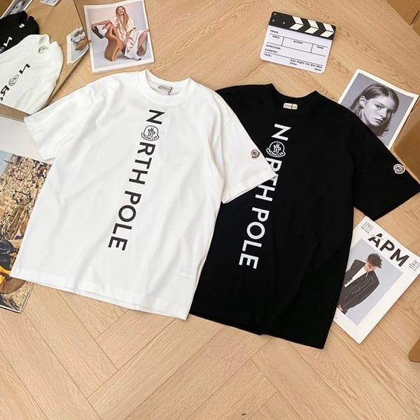 Stylish Moncler Water Paint Logo Double Edge T-Shirt Fake 2 Colors mop85389 Stylish Moncler Water Paint Logo Double Edge T-Shirt Fake 2 Colors mop85389