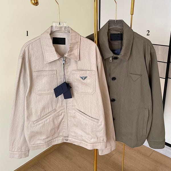 High quality Prada denim blouson jacket replica 2 colors pus51019 High quality Prada denim blouson jacket replica 2 colors pus51019