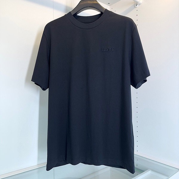 Loewe Replica Logo Embroidered Crew Neck T-Shirt 2 Colors lok24536 Loewe Replica Logo Embroidered Crew Neck T-Shirt 2 Colors lok24536