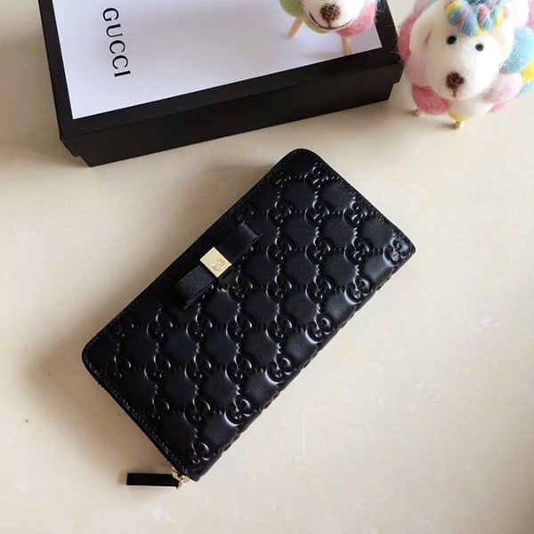 Gucci GG Marmont pearl embellished round zip long wallet replica gg210820074