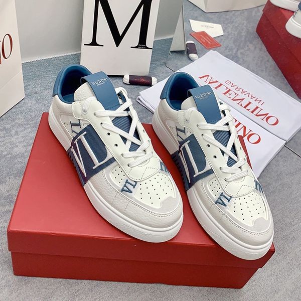 Valentino Leather x Fabric Replica Band Sneakers Vuo46186