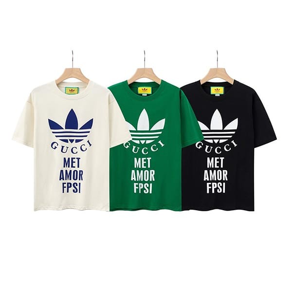 Immediate delivery Gucci adidas collaboration cotton jersey T-shirt fake 3 colors gup41477 Immediate delivery Gucci adidas collaboration cotton jersey T-shirt fake 3 colors gup41477