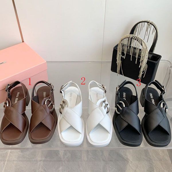 Free shipping Miu Miu bleached leather sandals myv36740 Free shipping Miu Miu bleached leather sandals myv36740