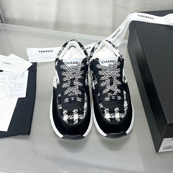 Extremely rare! Chanel sneakers replica black sho84897