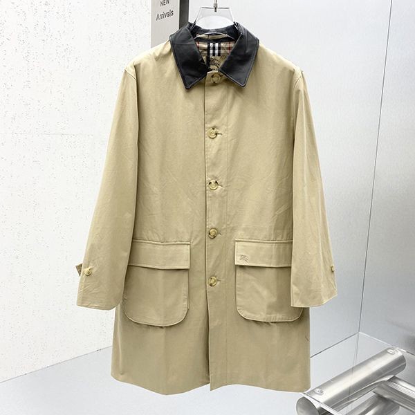 Cumulative sales total No. 1! Supreme x Burberry copy check leather trench coat Baa68074