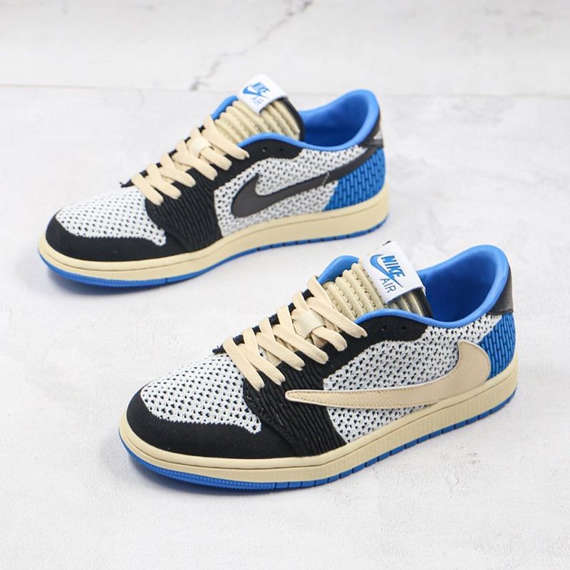 Cute Nike x Travis Scott Replica Air Jordan 1 Retro Low Flyknit DM7866141