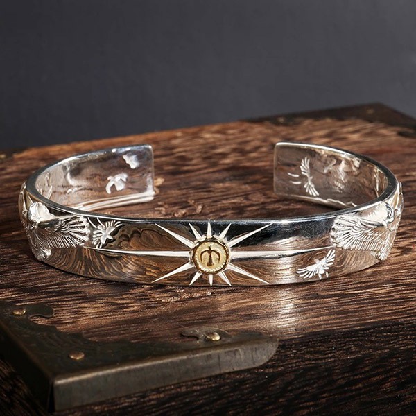 Mercari Goro's fake bangle eagle bracelet silver street American casual accessory goa05092