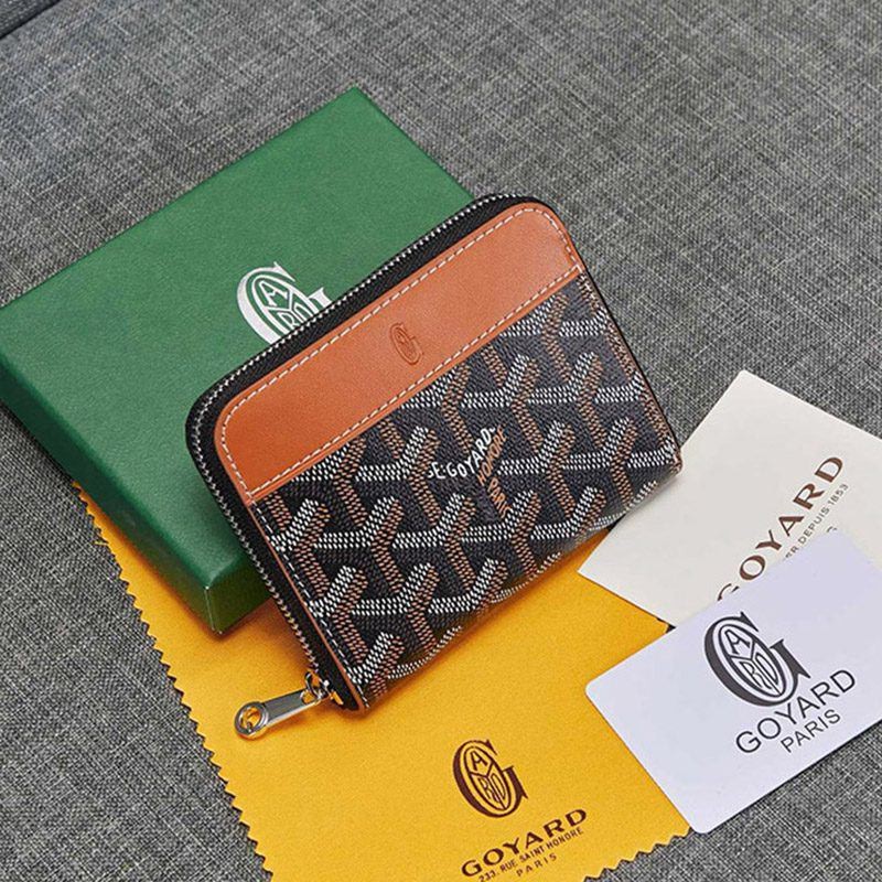 Not available in Japan Goyard Round Zip Coin Case Replica MINI Wallet Gol19325