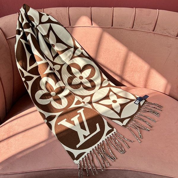 [Very versatile] Louis Vuitton scarf LV medallion wool vuq98521