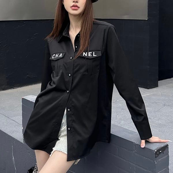 Very popular! Chanel long sleeve shirt replica blouse cotton sha60469
