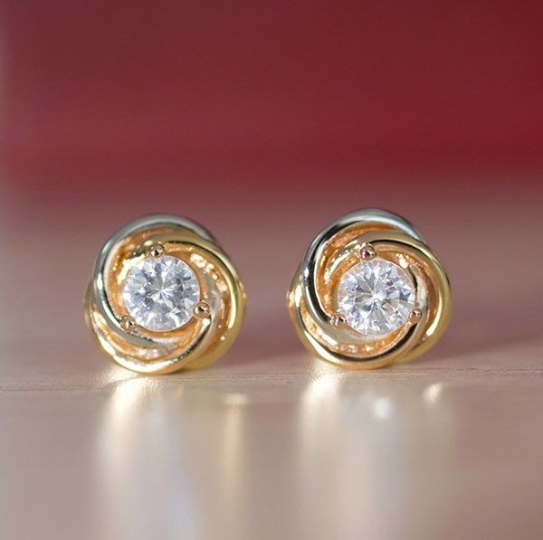 Luxury brand Cartier Trinity earrings replica gold kam14092