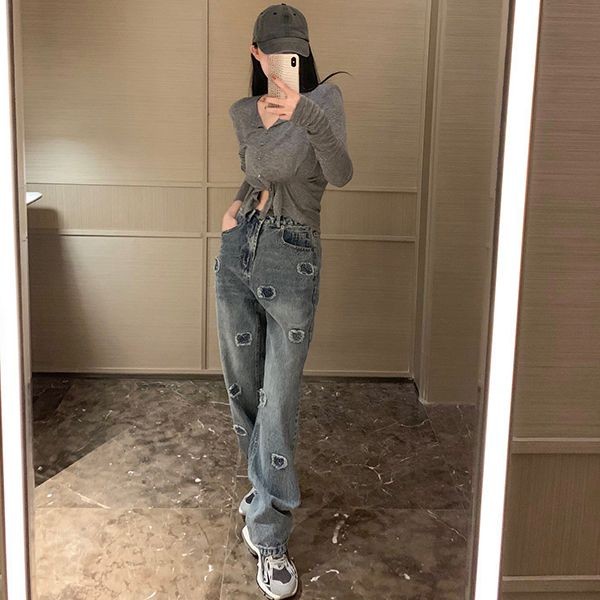 New and hard to find Chanel denim pants replica shz24325