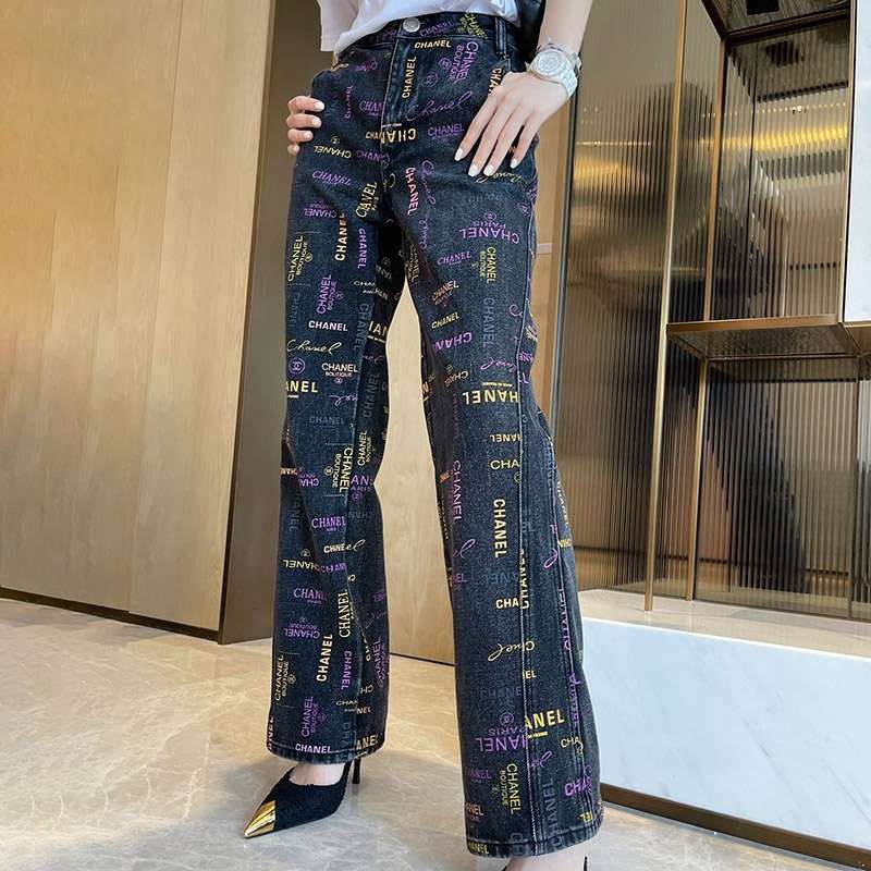 Chanel Jeans Replica Printed Denim shs88058